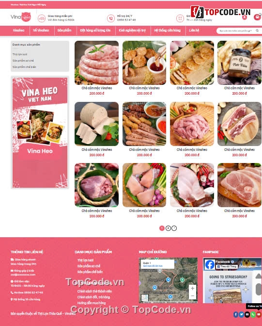 thịt heo,website bán thịt,bán thịt heo,code bán thịt,website bán thịt nhiều tính năng,Sharecode website bán thịt heo nhiều tính năng cực